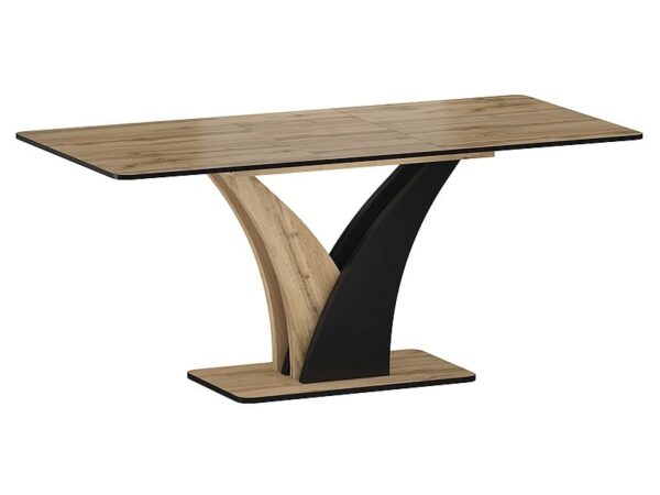 Tavolo allungabile Vento in rovere castagno/nero - L120-160 cm