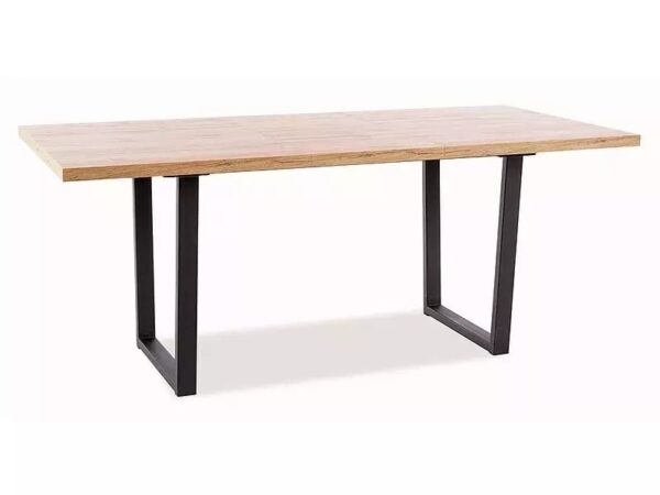 Tavolo allungabile Vito in rovere castagno/nero - L140-180 cm