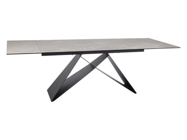 Tavolo allungabile Westin Ceramic DIAMOND crema/nero opaco - L160-240 cm