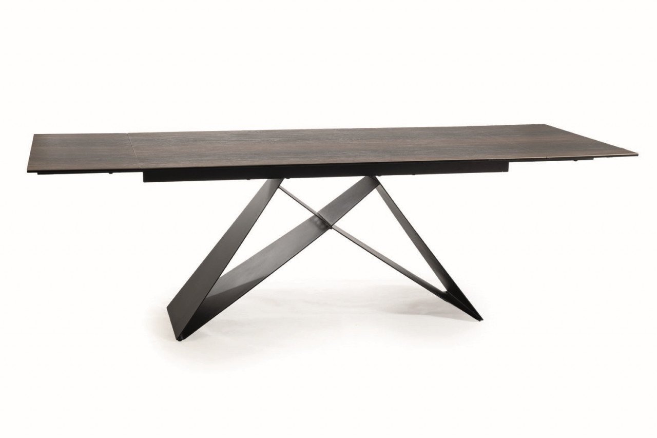 masa-extensibila-westin-ceramic-legno-maro-negru-mat-l160-240-cm29327 Tavolo allungabile Westin Ceramic LEGNO marrone/nero opaco - L160-240 cm - immagine 1