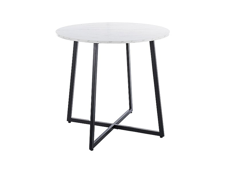masa-luna-marmura-alba-negru-o90-h76-cm175755 Tavolo Luna effetto marmo bianco/nero - ø90/h76 cm - immagine 1