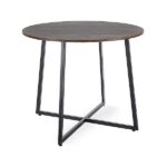 Tavolo Luna rustico in marrone/nero - ø90/h76 cm