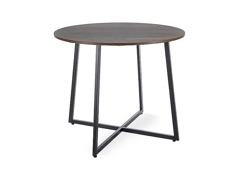 masa-luna-maro-rustic-negru-o90-h76-cm175751 Tavolo Luna rustico in marrone/nero - ø90/h76 cm - immagine 1