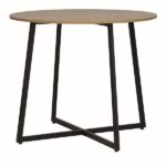 Tavolo Luna in rovere/nero - ø90/h76 cm