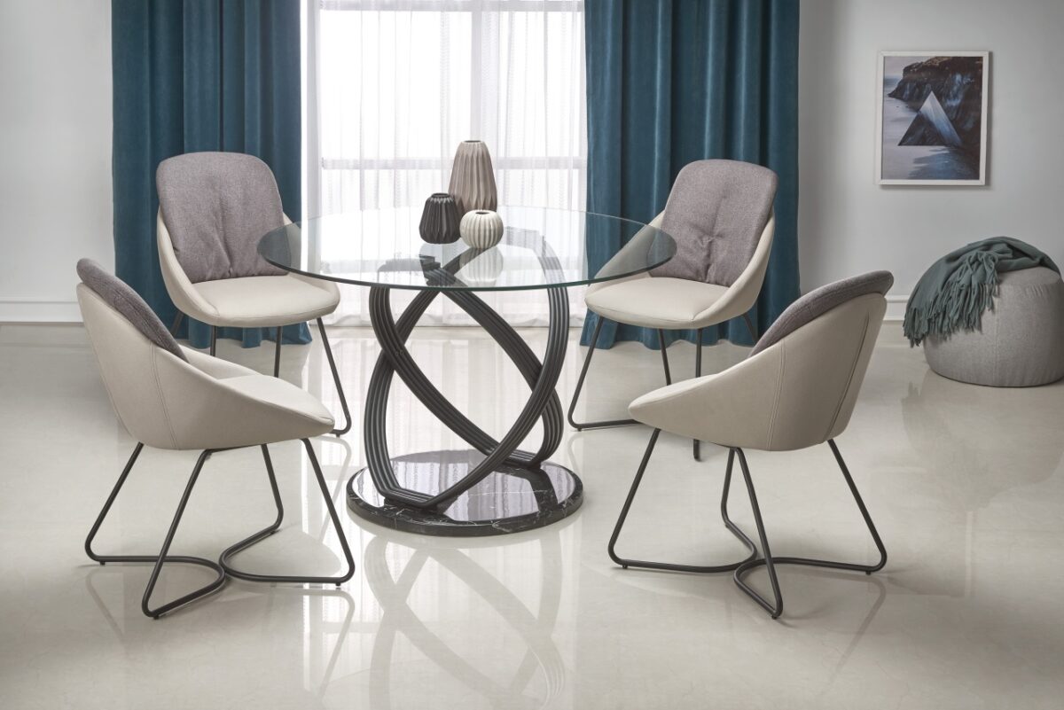 Tavolo in vetro ottico - d122xh77 cm - immagine 10