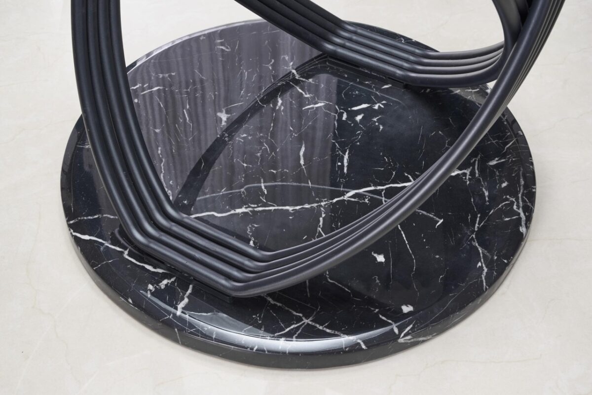 Tavolo in vetro ottico - d122xh77 cm - immagine 11