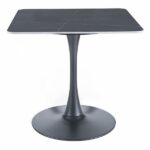 Tavolo quadrato Espero II nero opaco/nero - L80/h75 cm