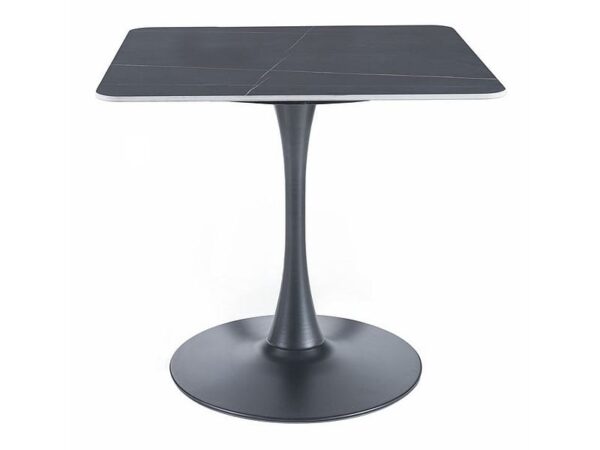 Tavolo quadrato Espero II nero opaco/nero - L80/h75 cm