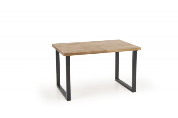Tavolo Radus 140x85 cm in legno massello - rovere naturale/nero