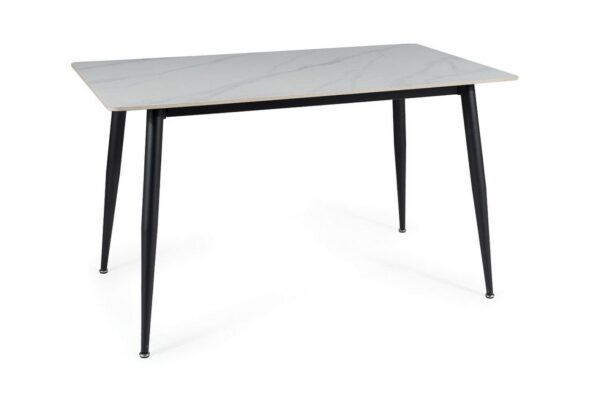 Tavolo Rion effetto marmo bianco - L130xl70xh76 cm