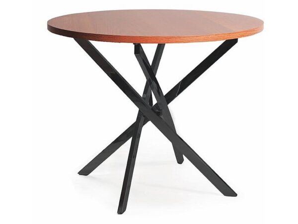 Tavolo rotondo Agis in noce/nero - ø90/h75 cm