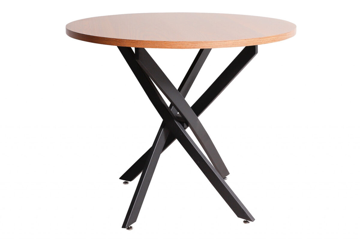 Tavolo rotondo Agis in noce/nero - ø90/h75 cm - immagine 3