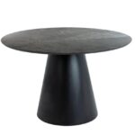 Tavolo rotondo Angel effetto marmo grigio/nero opaco – d120 x h76 cm