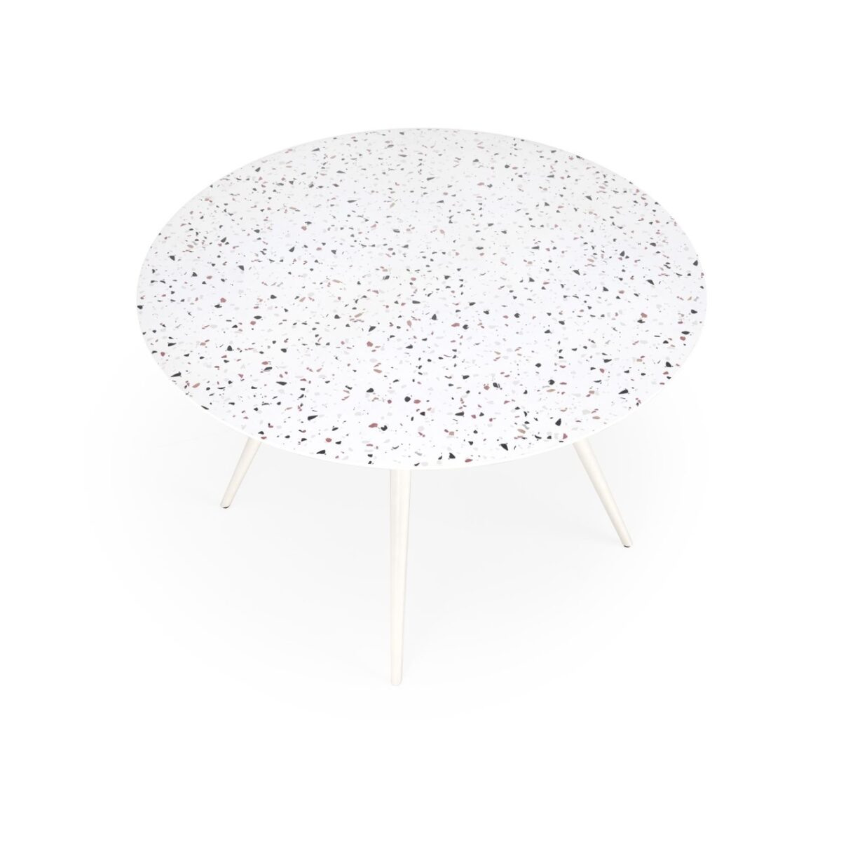 Tavolo rotondo Aramis terrazzo/bianco - ø120/h76 cm - immagine 4