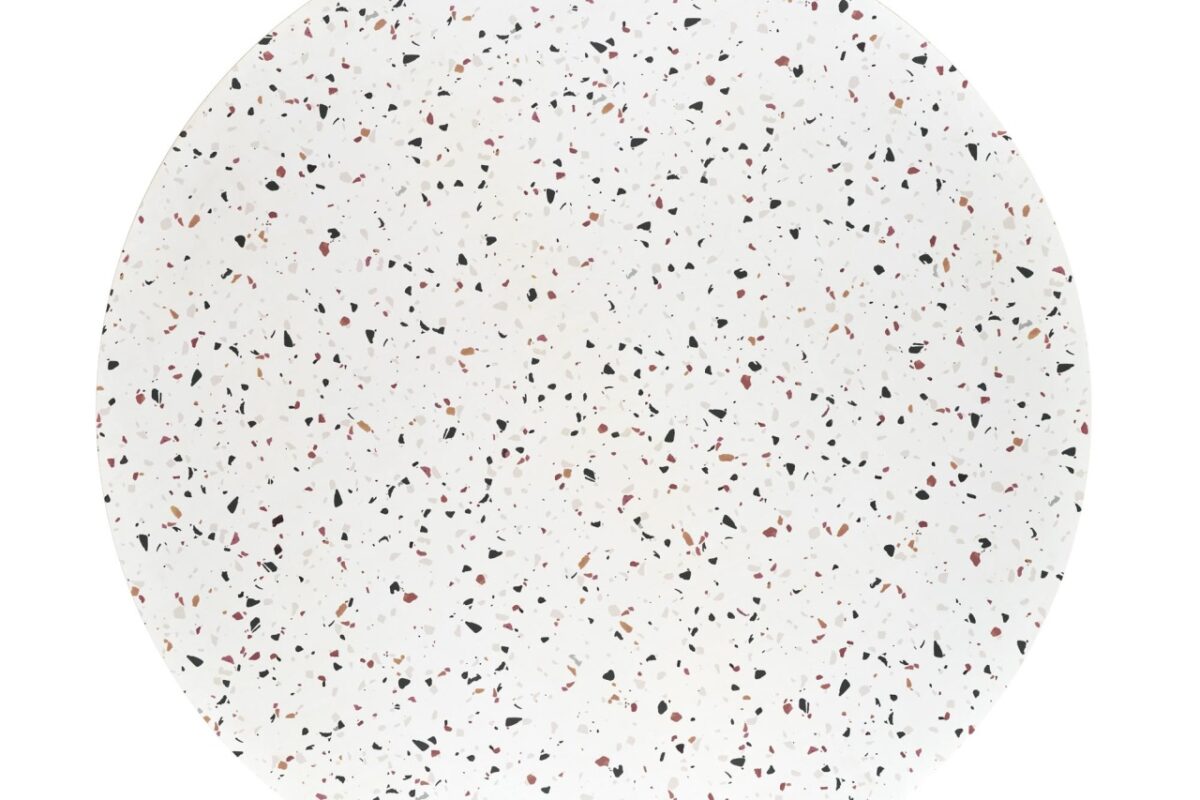Tavolo rotondo Aramis terrazzo/bianco - ø120/h76 cm - immagine 7