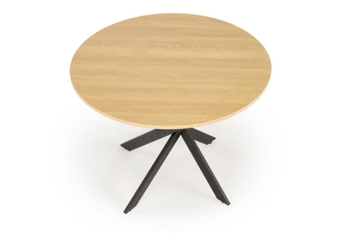 Tavolo rotondo Edgar rovere dorato/nero ø100/h76 cm - immagine 12