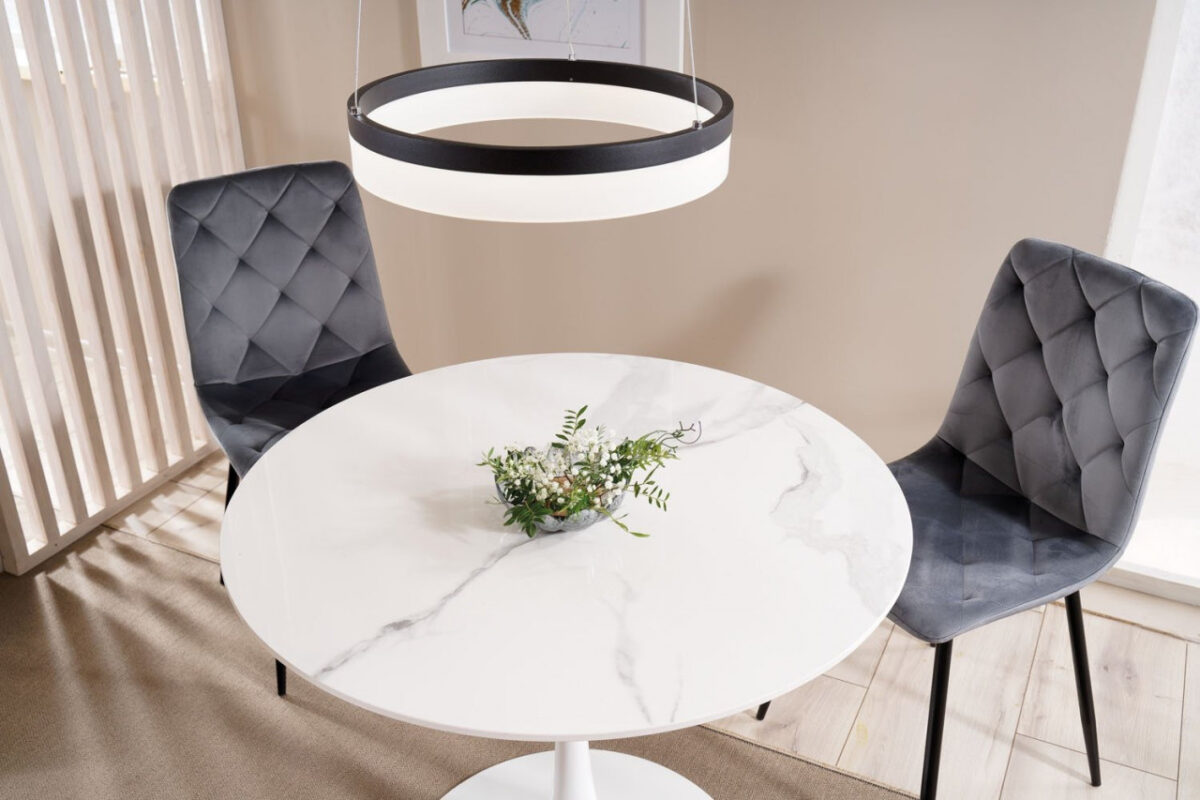 Tavolo rotondo Espero bianco - ø90/h75 cm - immagine 2