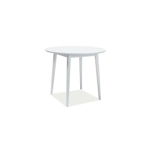 Tavolo rotondo Larson bianco/bianco ø90/h75 cm