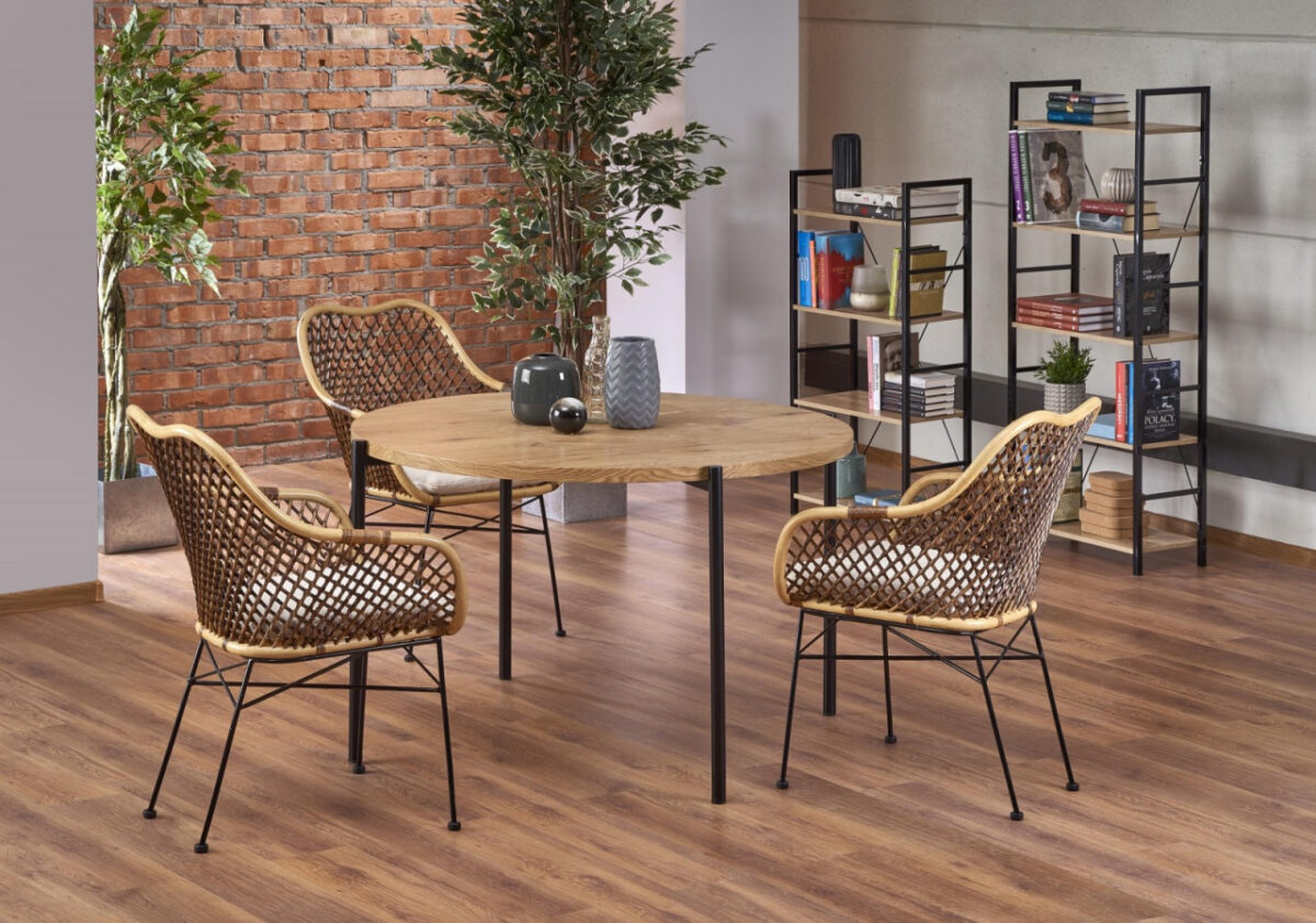 Tavolo rotondo in MDF Morgan - p 120 x h 76 cm - immagine 4