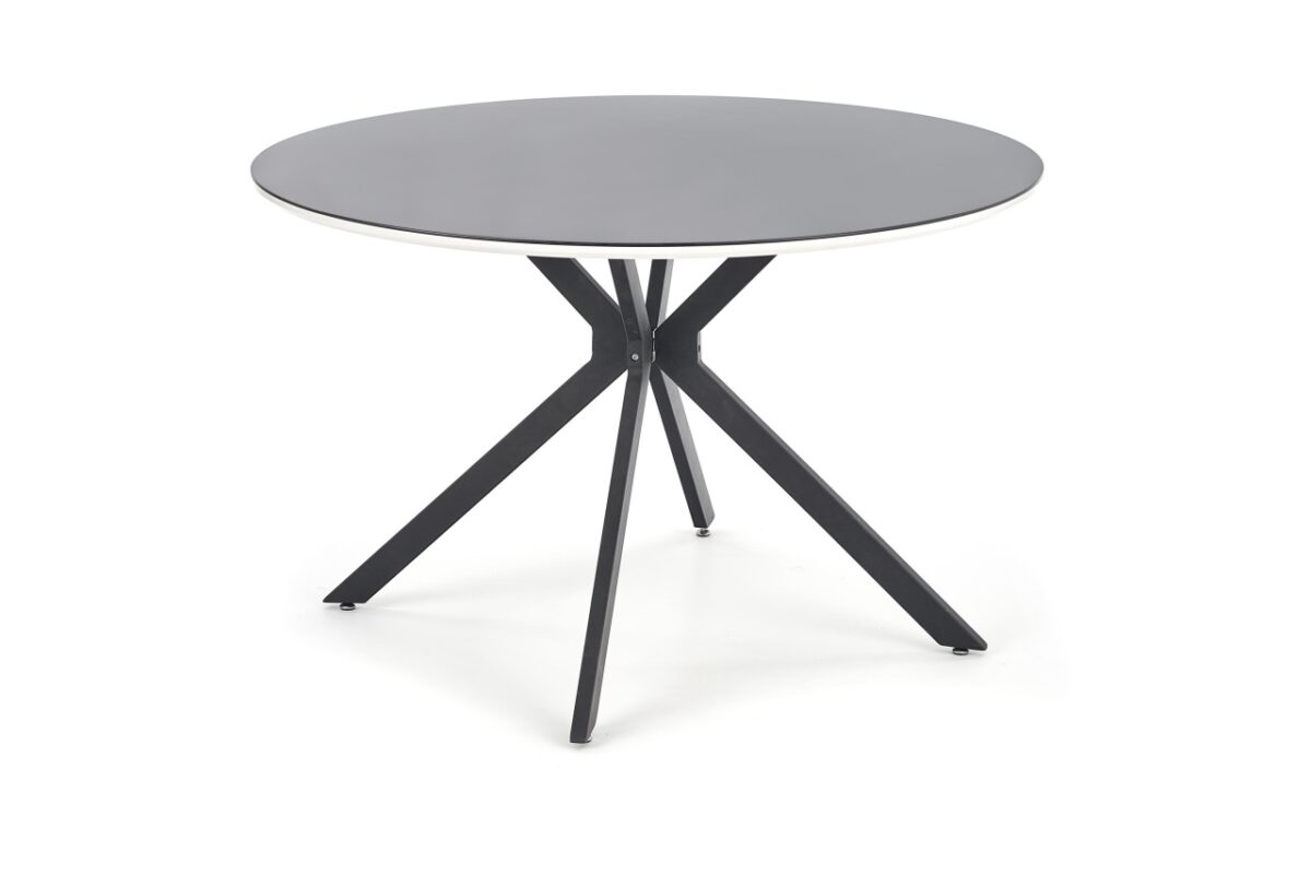 Tavolo rotondo MDF + vetro + metallo Avelar - p 120 x h 76 cm - immagine 7