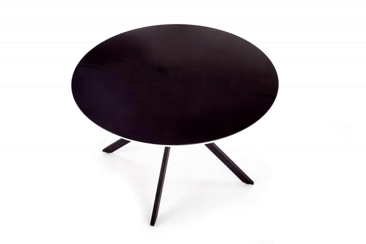Tavolo rotondo MDF + vetro + metallo Avelar - p 120 x h 76 cm - immagine 2