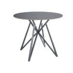 Tavolo rotondo Murano in grigio/nero - ø90/h76 cm