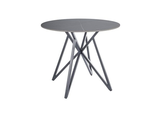 Tavolo rotondo Murano in grigio/nero - ø90/h76 cm