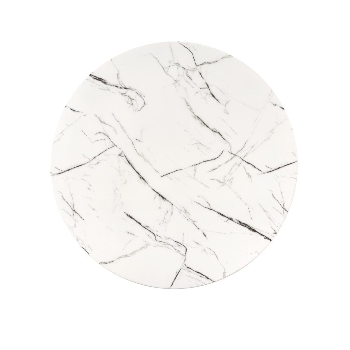 Tavolo rotondo Raymond 2 effetto marmo bianco - d100 x h73 cm - immagine 7