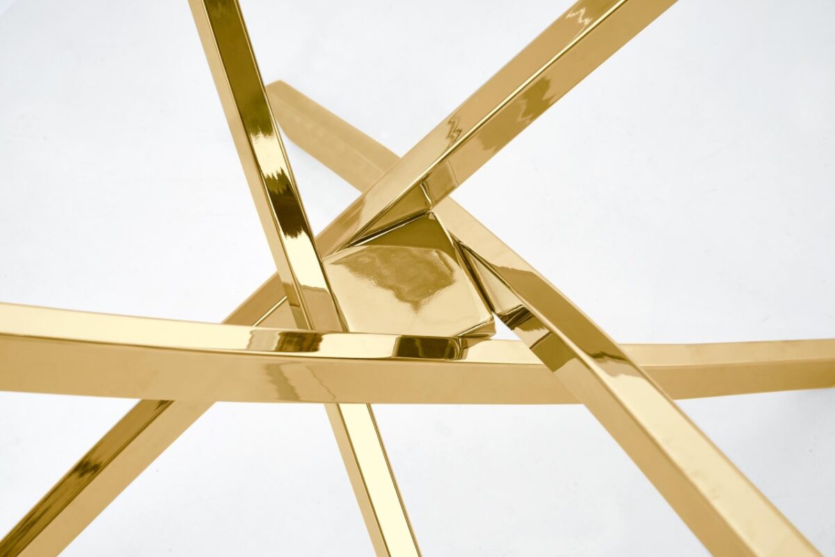 Raymond tavolo rotondo in vetro trasparente/oro ø100/h73 cm - immagine 12