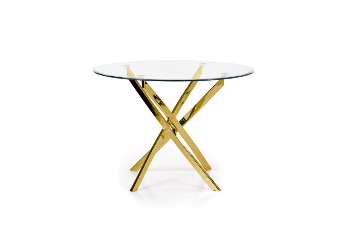 Raymond tavolo rotondo in vetro trasparente/oro ø100/h73 cm - immagine 19