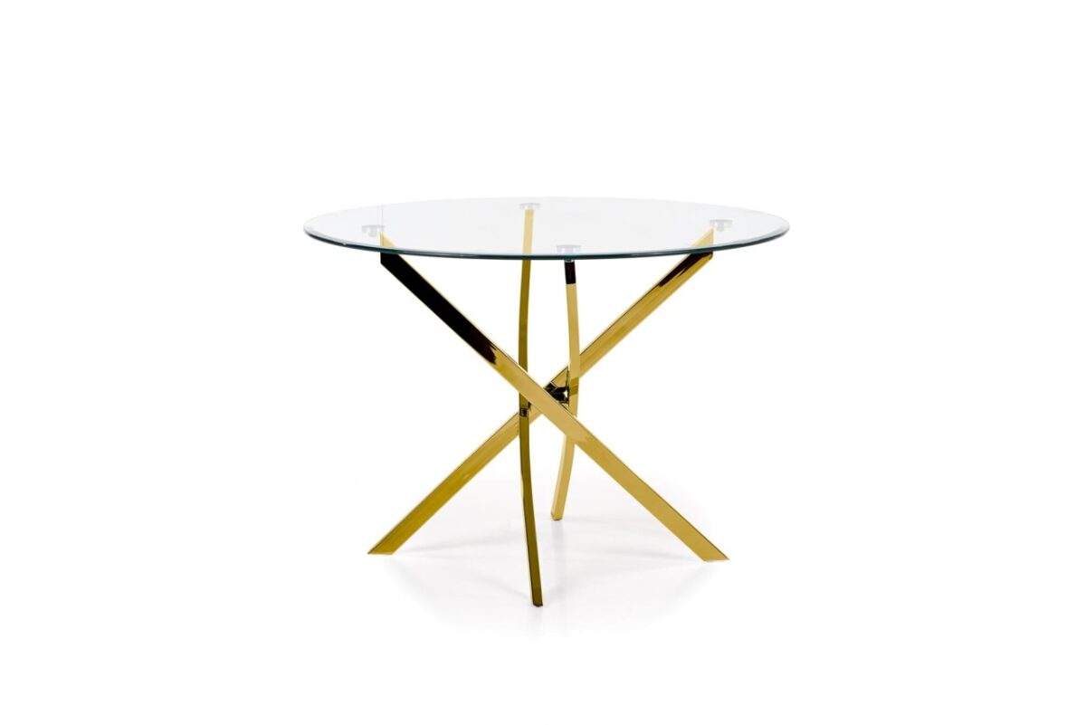 Raymond tavolo rotondo in vetro trasparente/oro ø100/h73 cm - immagine 20