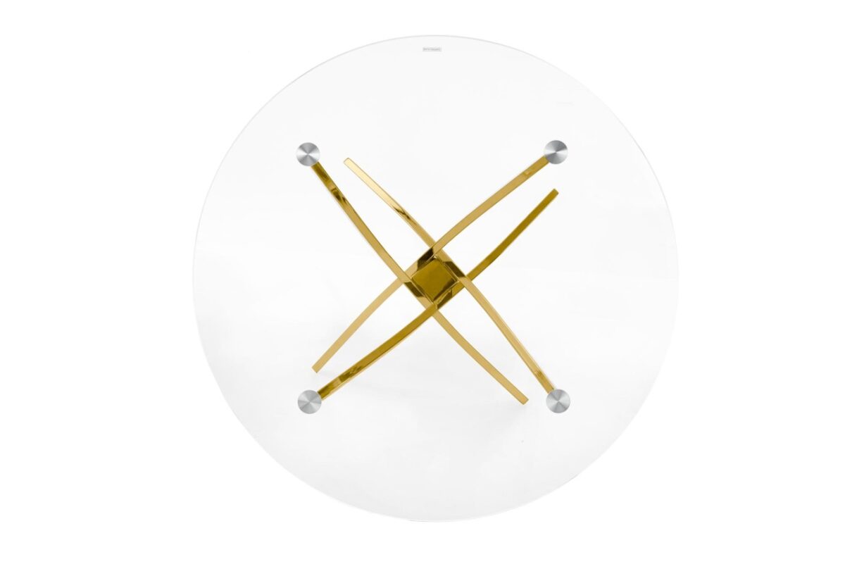 Raymond tavolo rotondo in vetro trasparente/oro ø100/h73 cm - immagine 23