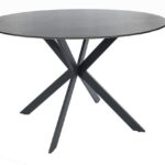 Tavolo rotondo Talia in grigio/nero - d120 x h76 cm