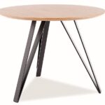 Tavolo Tetis in rovere/nero - ø100/h76 cm