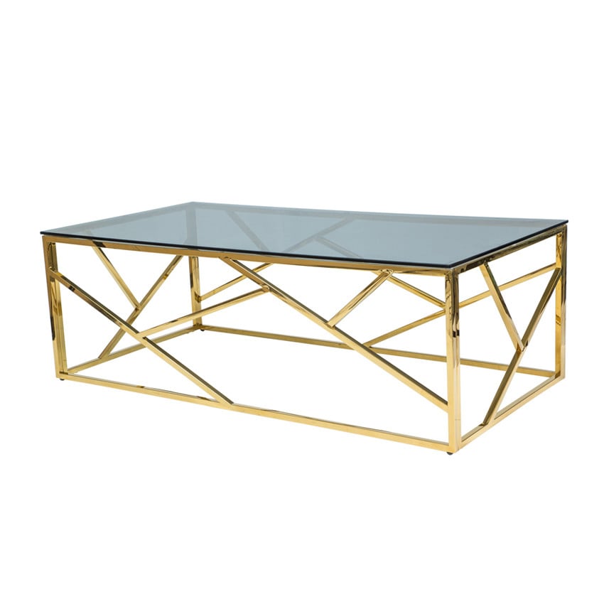 masuta-cafea-escada-a-gold-l-120-x-l-60-x-h-40-cm4278 Tavolino da caffè Escada A in oro - L 120 x L 60 x H 40 cm - immagine 1