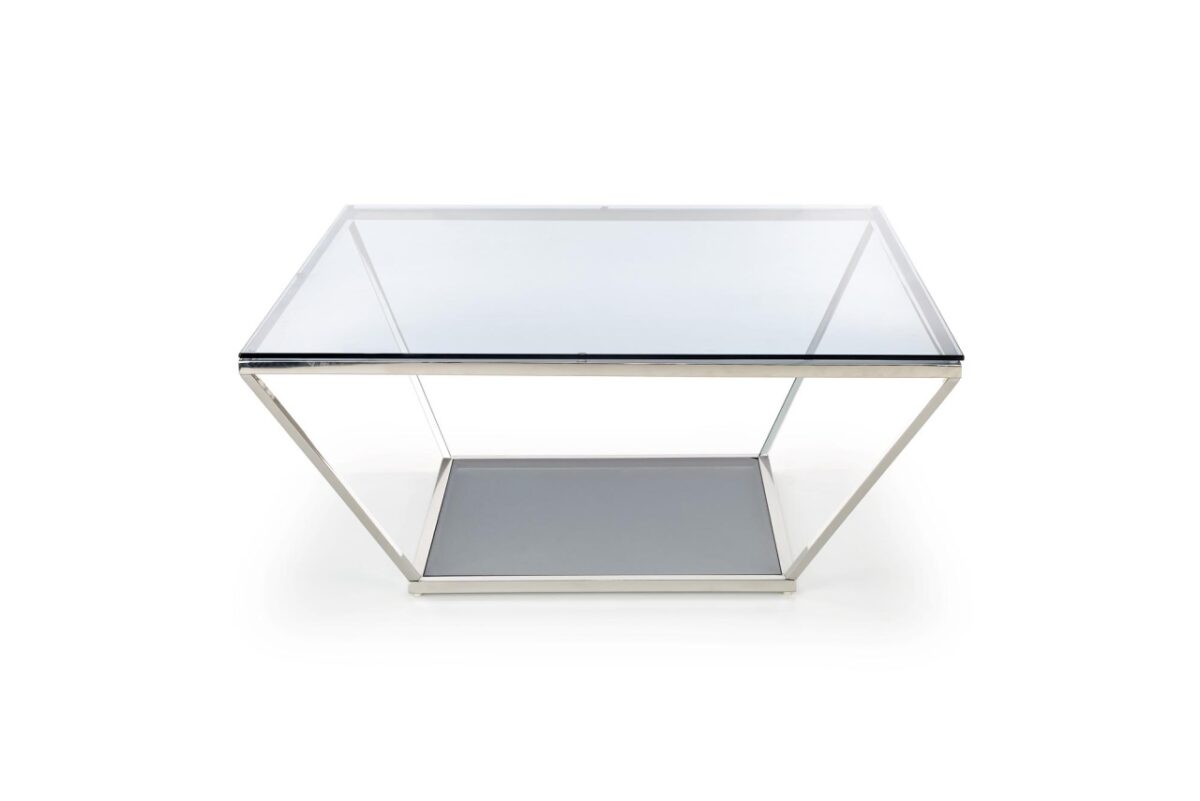 Tavolino da caffè Fabiola in vetro/cromo - H45 cm - immagine 15