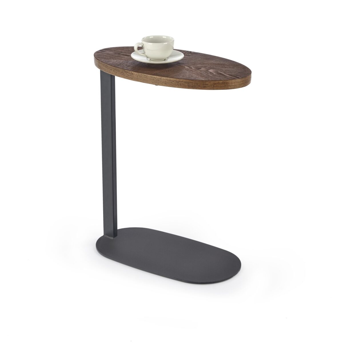 Tavolino da caffè Delphi in noce/nero - H58 cm - immagine 3