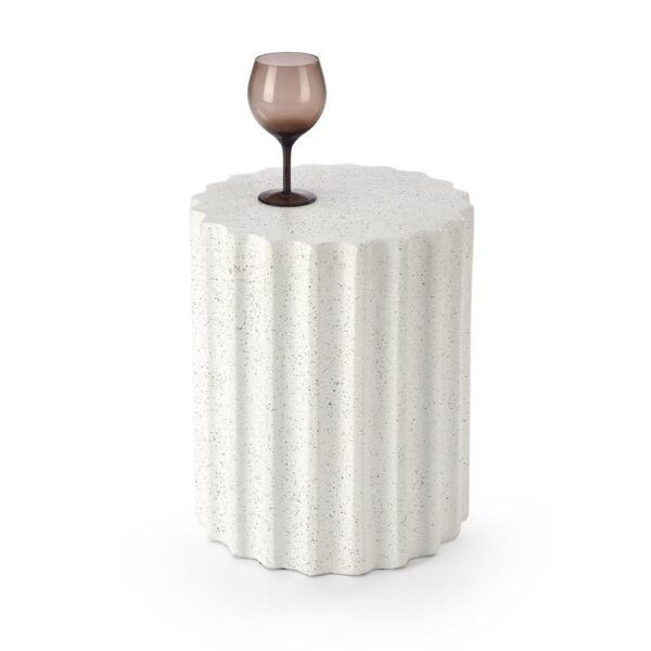 Tavolino da caffè Fara in bianco - H46 cm
