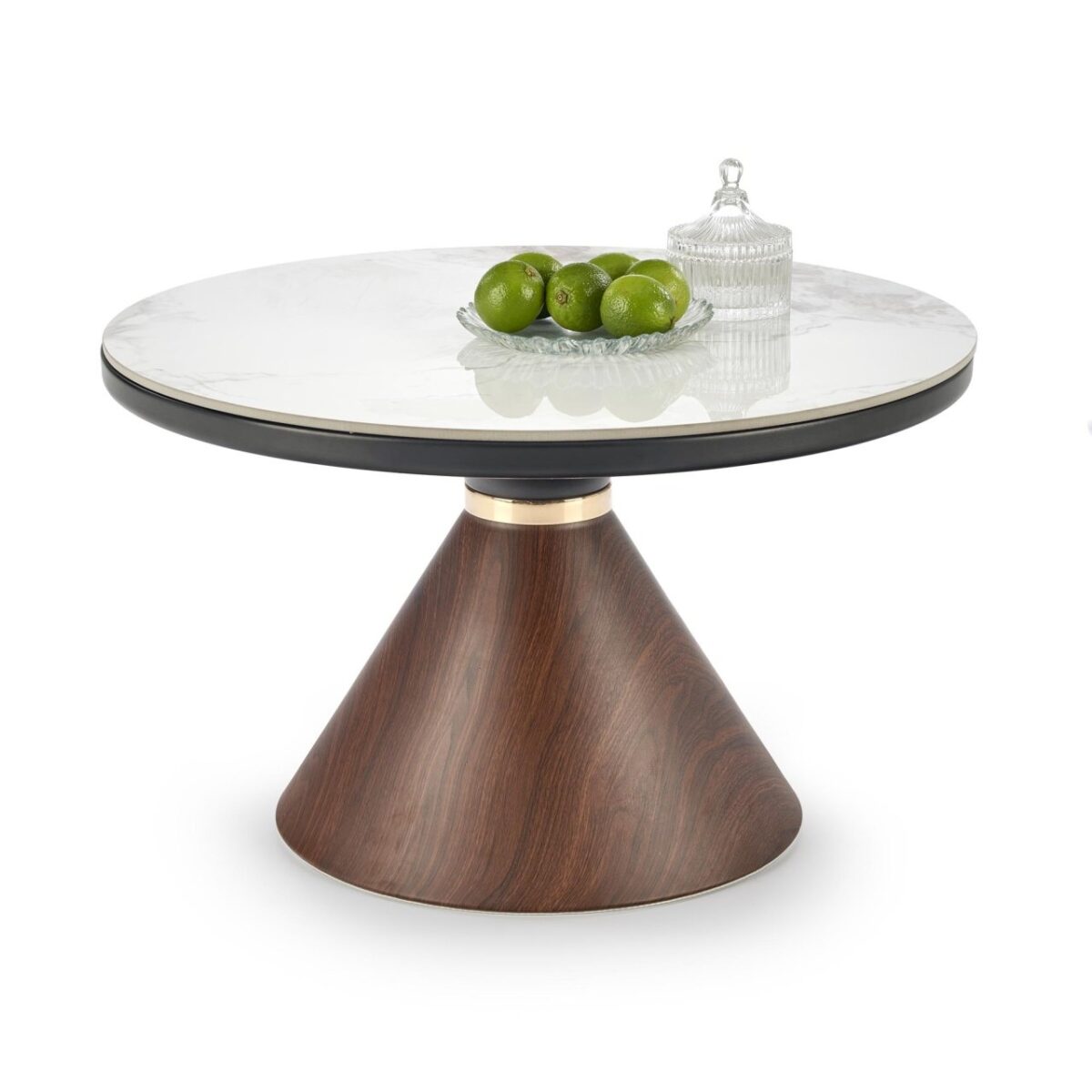 Tavolino da caffè Genesis effetto marmo bianco - H43 cm - immagine 5