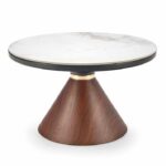 Tavolino da caffè Genesis effetto marmo bianco - H43 cm