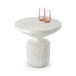 Tavolino da caffè Giza in bianco - H53 cm