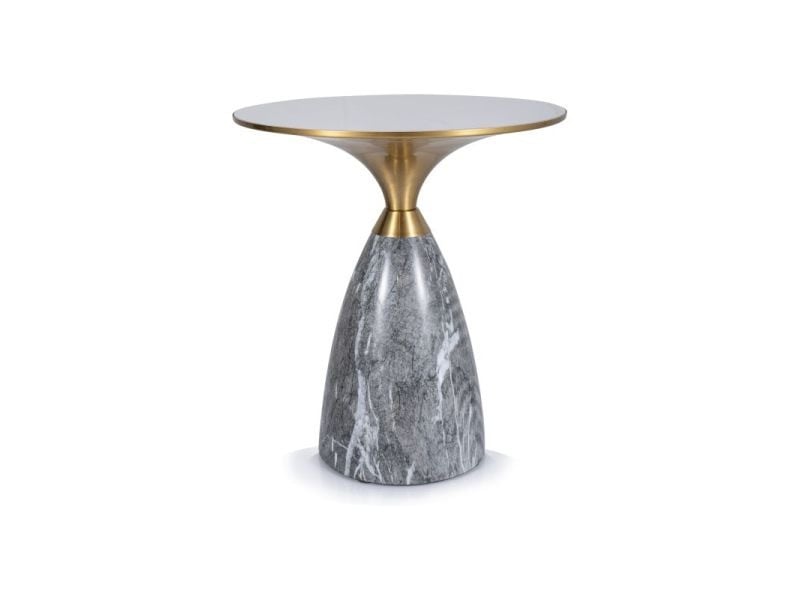 masuta-de-cafea-leo-alb-gri-o50-cm94852 Tavolino da caffè Leo in bianco/grigio - ø50 cm - immagine 1