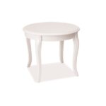 Tavolino da caffè Royal D in bianco - h 50 x p 60 cm
