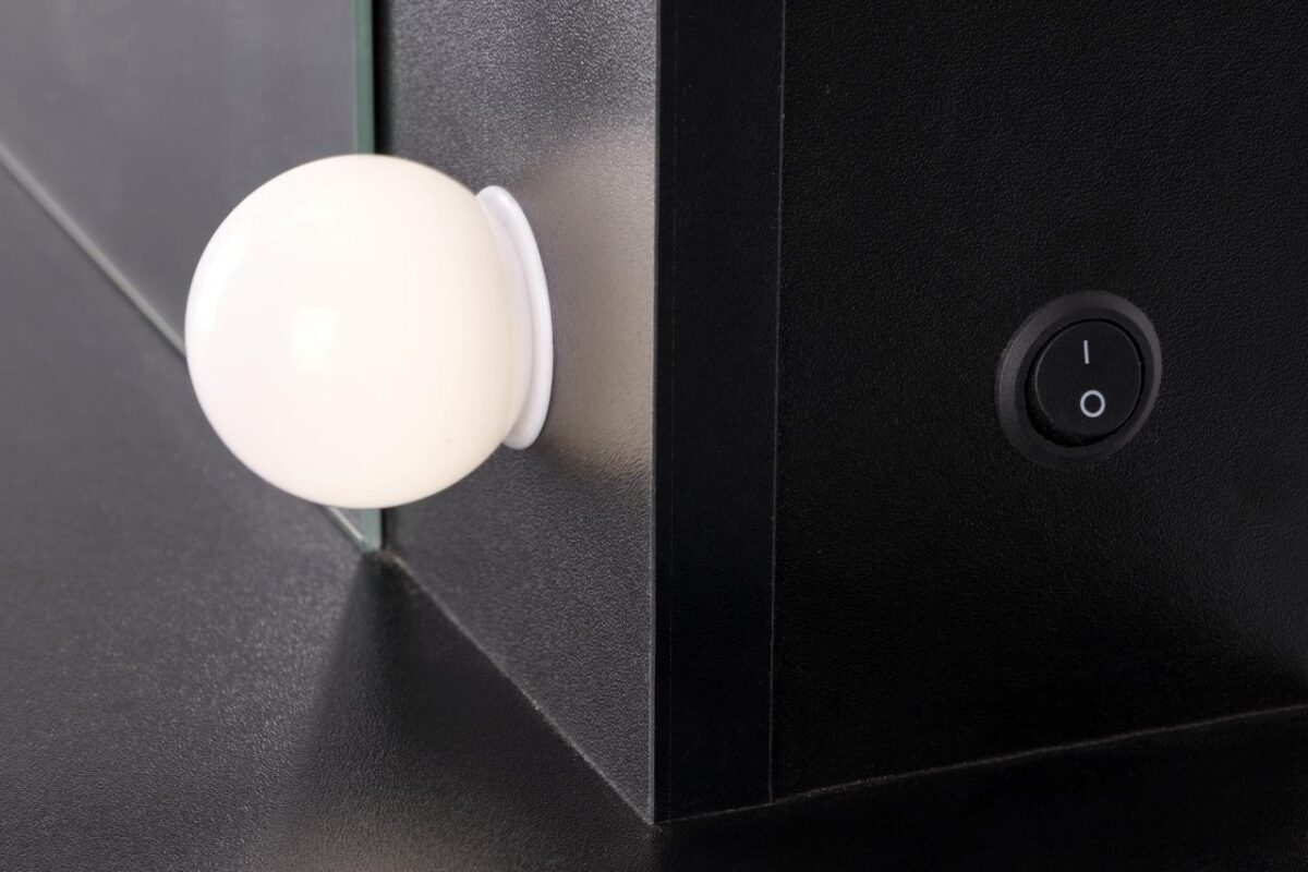 Toeletta Hollywood XL con specchio e LED in nero - immagine 6