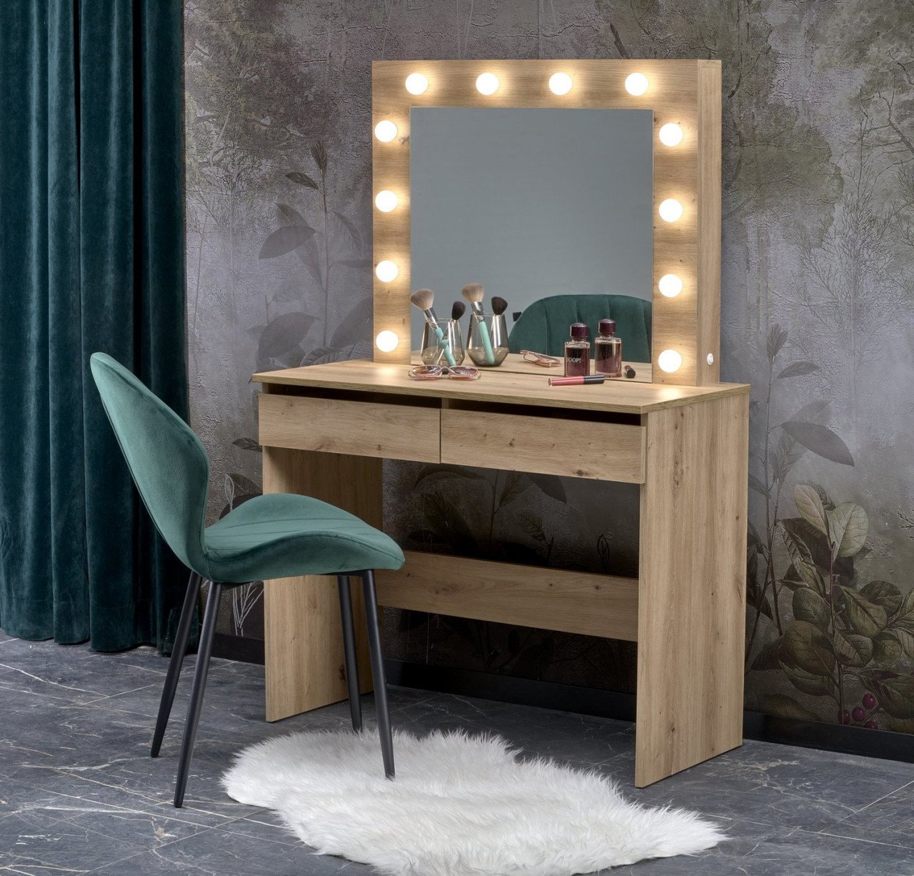 masuta-de-toaleta-hollywood-stejar-artizan-h140-cm94260 Toeletta Hollywood in rovere artigianale H140 cm - immagine 1