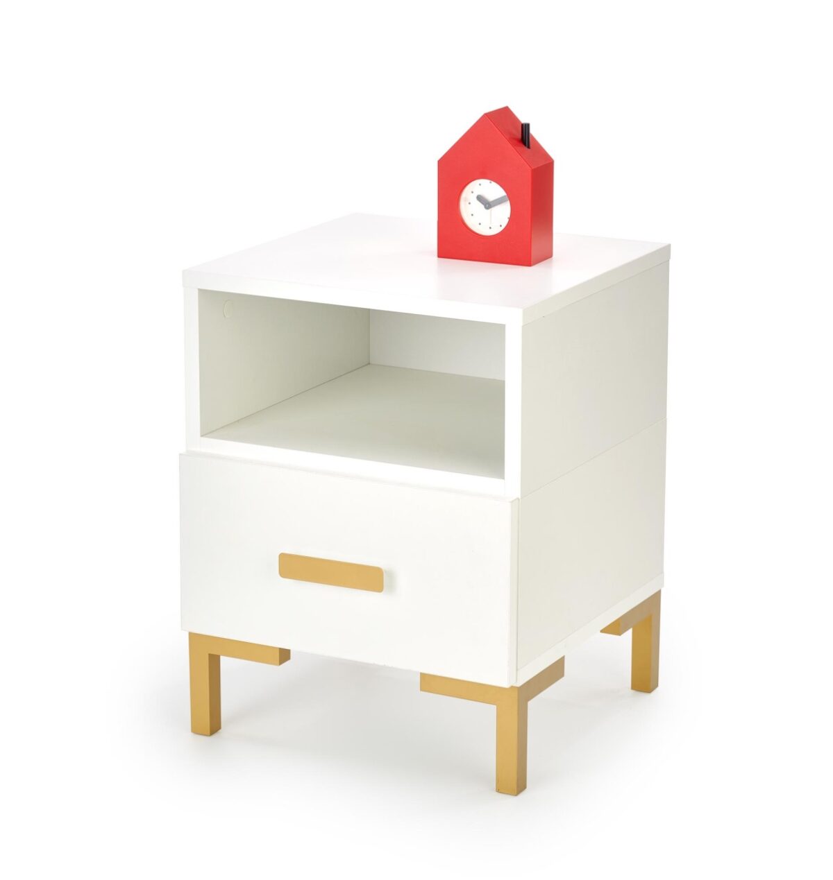 Comodino Silvia in bianco/oro - immagine 11