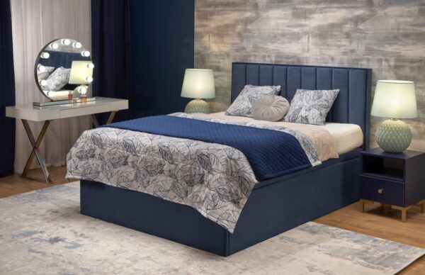 Letto Asento in tessuto blu navy - Element 13 160×200 cm
