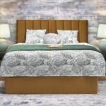 Letto Asento in tessuto senape - Element 8 160x200 cm