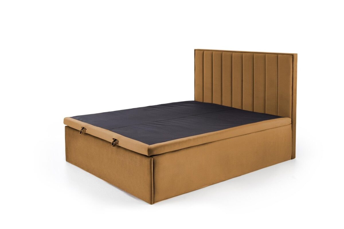 Letto Asento in tessuto senape - Element 8 160x200 cm - immagine 7