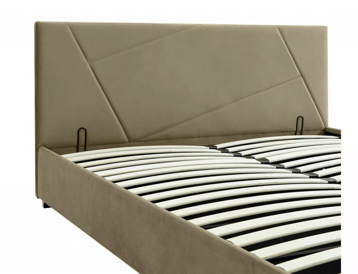 Letto Columbia in velluto beige - Blu28 140x200 cm - immagine 7